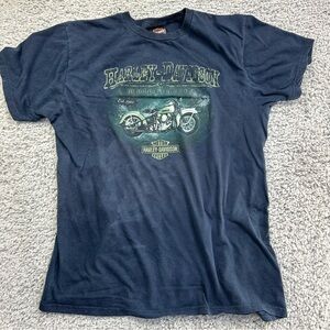 Harley Davidson Shirt Mens Large Basic HD Authentic Riding Gear Motorcycle Top